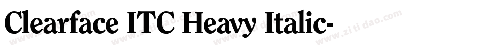 Clearface ITC Heavy Italic字体转换